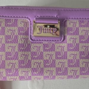 Juicy Couture Purple and Cream Wallet with Signature Monogram